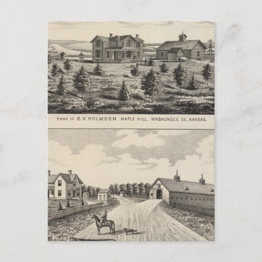 Carte Postale Maple Hilland Silver Spring Ranch, Kansas (Devant)