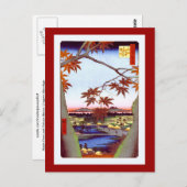 Carte Postale Maple Trees Tekona Hiroshige Vintage japonais (Devant / Derrière)