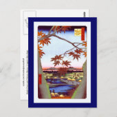 Carte Postale Maple Trees Tekona Hiroshige Vintage japonais (Devant / Derrière)