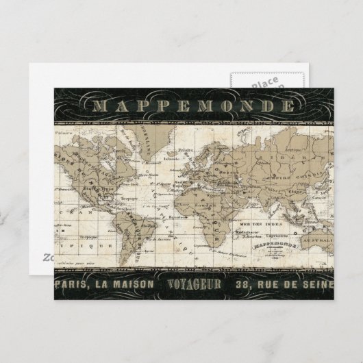 Carte Postale Mappemonde (Devant / Derrière)