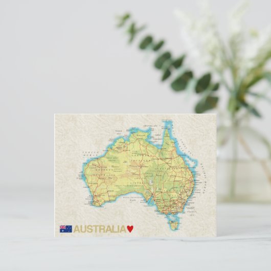CARTE POSTALE MAPS ♥ Australie (Debout devant)
