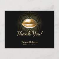 Maquillage Artiste 3D Gold Lips Beauté Salon Merci