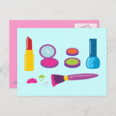 Carte Postale Maquillage coloré (Devant / Derrière)