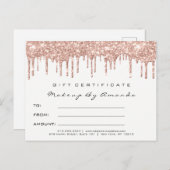 Carte Postale Maquillage d'extension de licence cadeau blanc (Devant / Derrière)