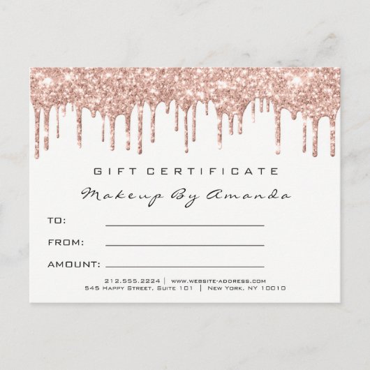 Carte Postale Maquillage d'extension de licence cadeau blanc (Devant)