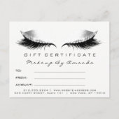 Carte Postale Maquillage d'extension de licence cadeau blanc (Devant)