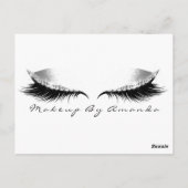 Carte Postale Maquillage d'extension de licence cadeau blanc (Dos)