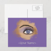Carte Postale Maquillage oculaire pourpre (Devant / Derrière)