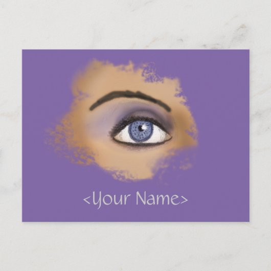 Carte Postale Maquillage oculaire pourpre (Devant)
