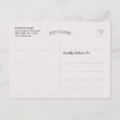 Carte Postale Maquilleuse Coiffeuse Moderne Noir Blanc Or (Dos)