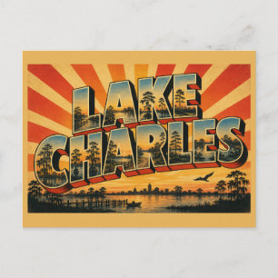 Carte Postale Marais de cyprès de Lake Charles Louisiane Forêt d