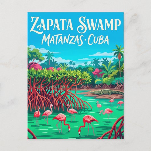 Carte Postale Marais de Zapata Cuba (Devant)