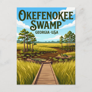 Carte Postale Marais Okefenokee USA