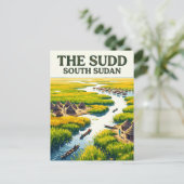 Carte Postale Marais Sudd Soudan du Sud (Debout devant)