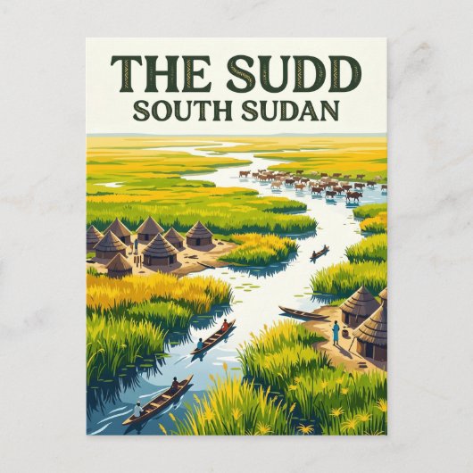 Carte Postale Marais Sudd Soudan du Sud (Devant)