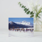 Carte Postale Marathon de ski Engadin, Silvaplana, Suisse Wint (Debout devant)