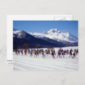 Carte Postale Marathon de ski Engadin, Silvaplana, Suisse Wint (Devant / Derrière)