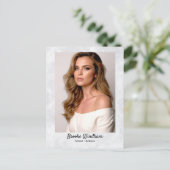 Carte Postale Marble Border Promo Card Postcard | QR Code (Debout devant)