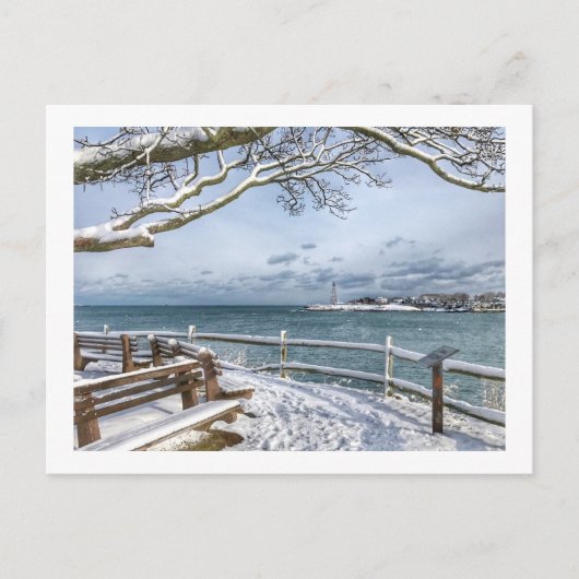 Carte Postale Marblehead, Massachusetts, Port d'hiver (Devant)