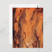 Carte Postale Marbre Abstrait Brun Unique Liquéfié (Devant / Derrière)
