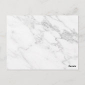 Carte Postale  Marbre blanc  (Dos)