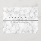 Carte Postale Marbre blanc moderne Merci Parties scintillant arg (Devant)