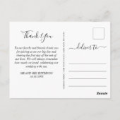 Carte Postale Marbre doré moderne Agate Mariage Merci Po (Dos)