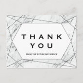 Carte Postale Marbre géométrique blanc et noir (Devant)