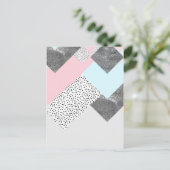 Carte Postale Marbre Géomtrique Pastel Design pointillé (Debout devant)