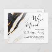 Carte Postale Marbre moderne Abstrait Faire-part mobile (Devant / Derrière)