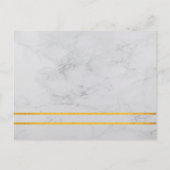 Carte Postale Marbre & Or Photo Invitation Anniversaire (Dos)