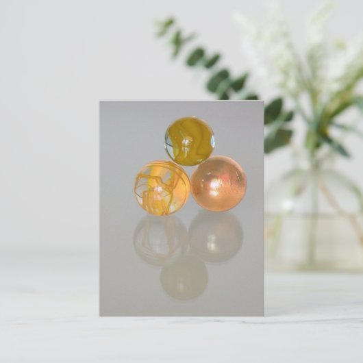 Carte postale - marbre orange (Debout devant)