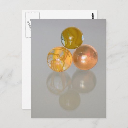 Carte postale - marbre orange (Devant / Derrière)