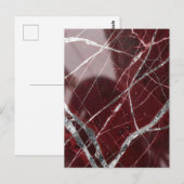 Carte Postale Marbre rouge brillant de luxe (Devant / Derrière)
