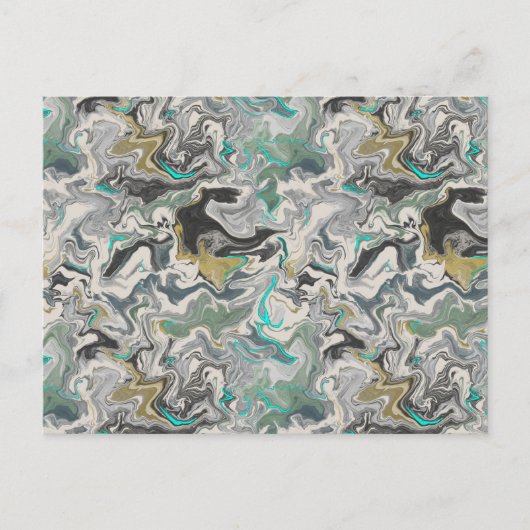 Carte Postale Marbrure de pierre avec veines de turquoise (Devant)