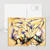 Carte Postale Marc - Oiseaux au-dessus du Village (Devant / Derrière)