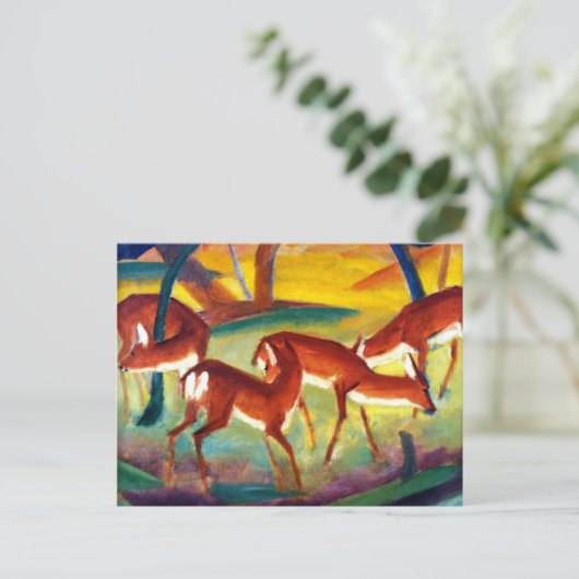 Carte Postale Marc - Red Deer I (Debout devant)