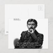 Carte Postale Marcel Proust & Célèbre Citation (Devant / Derrière)
