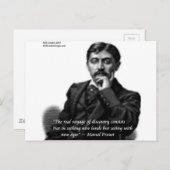 Carte Postale Marcel Proust & Citation célèbre (Devant / Derrière)