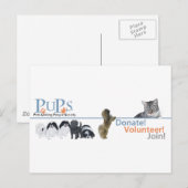 Carte Postale Marchandise de logo de PUPs (Devant / Derrière)