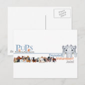 Carte Postale Marchandise de logo de PUPs avec Westie Pups (Devant / Derrière)