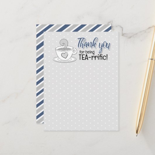 Carte Postale Marchandise pour un salon de thé et café (Devant/Arrière en situation)