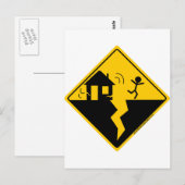 Carte Postale Marchandises et vêtements d'avertissement de séism (Devant / Derrière)