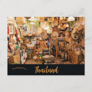 Carte Postale Marché à Bangkok Thaïlande