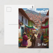 Carte Postale Marché à La Paz Bolivie Travel (Devant / Derrière)