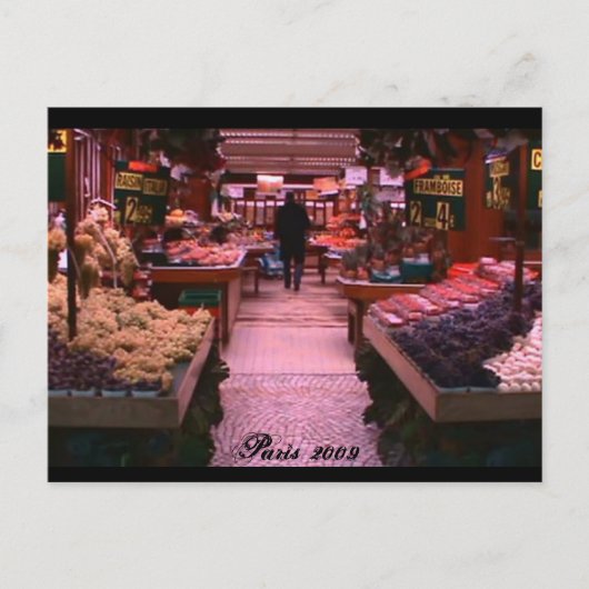 Carte Postale Marché à Paris (Devant)