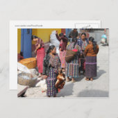 Carte Postale Marché Amérique centrale - Marché Guatemala (Devant / Derrière)