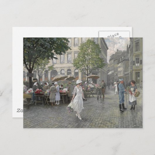 Carte Postale Marché aux fleurs (Devant / Derrière)