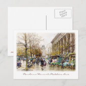 Carte Postale Marché aux fleurs à la Madeleine, Paris (Devant / Derrière)