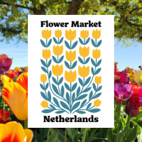 Marché aux fleurs Hollande Pays-Bas Tulipe jaune